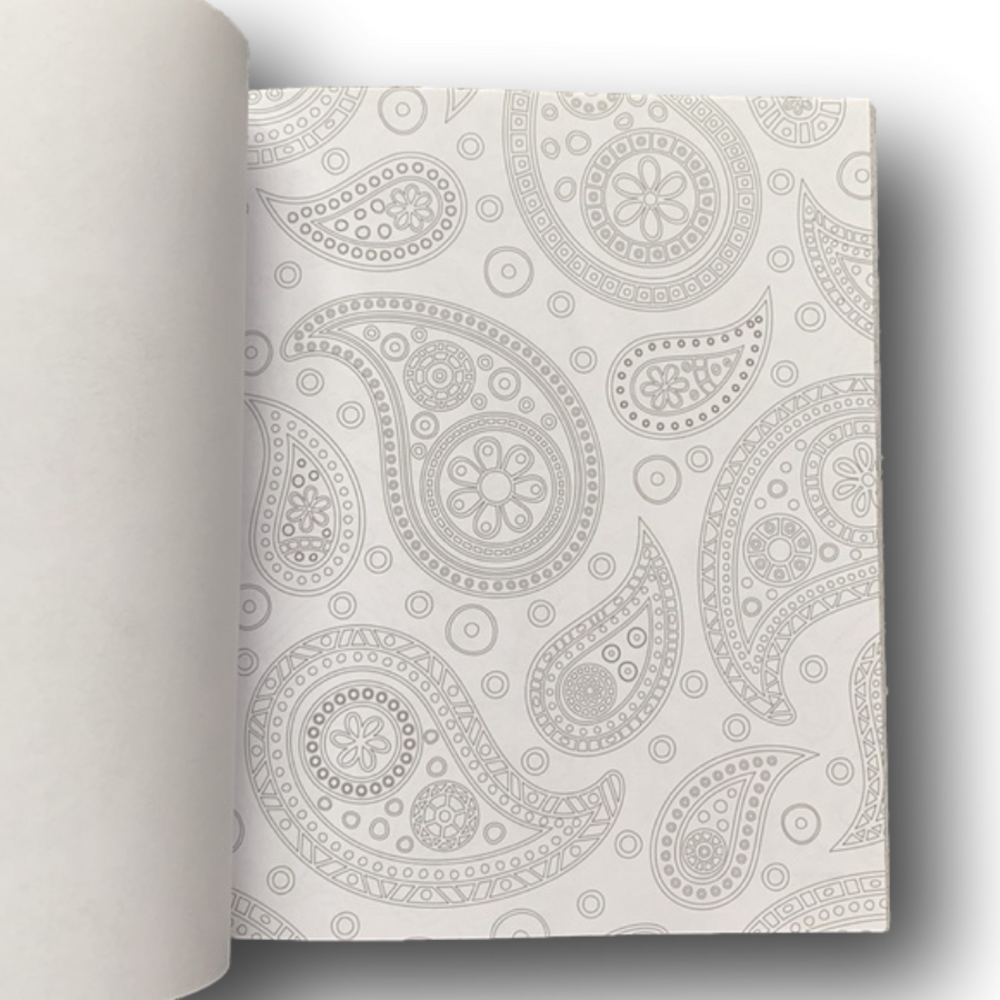 Stress Less Adult Coloring Book - Paisley Patterns - Brand New - Picture 9 of 9